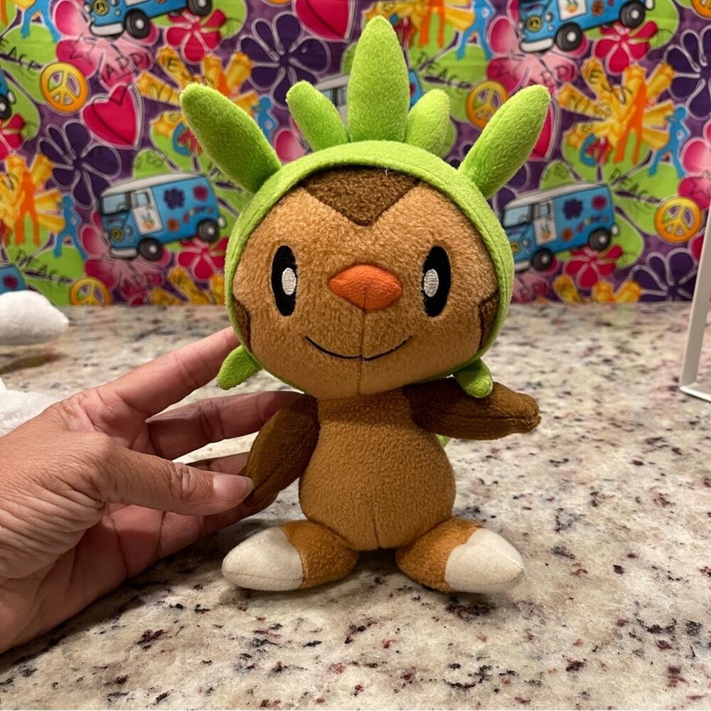Tomy Pokemon Chespin Plush Toy with Green and Brown Colors